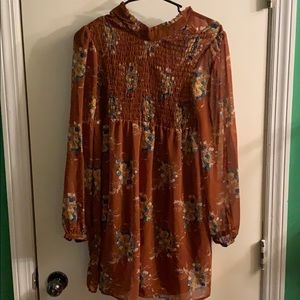 Boho Style long sleeve dress
